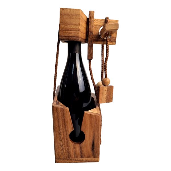 Connoisseur's Dilemma Wine Bottle Puzzle Wine Gifts Funny Wine Gifts for Wine Lovers Wood Brain Teaser Puzzle