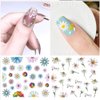 Daisy Nail Art Stickers Decals Daisy Water Transfer Summer Nail Art Decorations Little Daisies Flower Designs Stickers Tattoo Craft Manicure Tips Decoration 12 Sheets