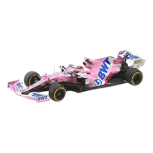 Minichamps 417201618 1:43 BWT Racing Point F1 Team Mercedes RP20-L.Stroll-3rd Place Sakhir GP 2020 Collectible Miniature Car, Multicoloured