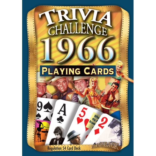 Flickback 1966 Trivia Playing Cards: Birthday Gift