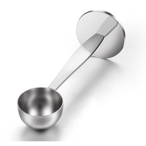 WILLIZTER Two-in-One Stainless Steel Coffee Scoop Tamping Dual-Purpose Coffee Spoon Powder Hammer Tamper Multi Function Spoon Holder Coffee Tools for Measuring and Tamping