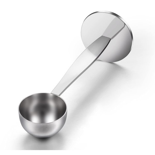 WILLIZTER Two-in-One Stainless Steel Coffee Scoop Tamping Dual-Purpose Coffee Spoon Powder Hammer Tamper Multi Function Spoon Holder Coffee Tools for Measuring and Tamping