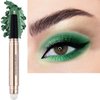 LGSZGDCN Neon green Eyeshadow Pen and Sponge Makeup Brush Smooth Cream Shimmer Pencil Long Lasting Waterproof Highlighter Makeup Hypoallergenic Eye Liner Multi-Dimensional eyes Look