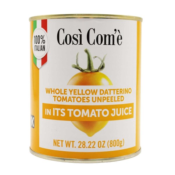 Yellow Cherry Tomatoes in Puree, Pomodorini, Daterini 28.22 oz (800g), 100% Italian, Cosi Come
