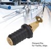 Aramox Marine Bait Well Plug, Rubber Brass Livewell Plug Full Adjustability Drain Plug Easy Twist to Lock Sturdy Drain Plug for Yachts Ships Bait Wells (0.6inch)