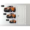2014-2015 Camaro Z28 Wall Decal 4ft Long (48" Long) Vinyl Reusable Movable Fun Stickers for Boys Classic Cartoon Cars Home Decor
