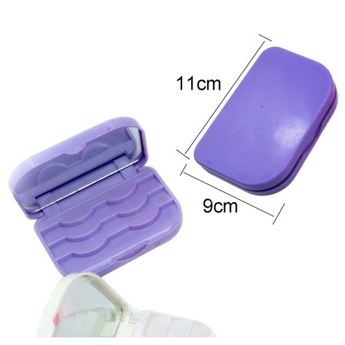 1 Piece 3-Tier Empty Eyelashes Storage Box with Makeup Mirror Plastic Eyelashe Case Lash Storage Case Eyelash Holder Organizer False Eyelash Case Storage Eyelashes Box, Purple