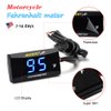 Motorcycle Water Temp Gauge Fahrenheit Display 32~248F Over-Temperature Alert, Universal Digital Temperature Meter with Temp Sensor Adapter for Most Car Marine Motorcycle Digital Meter(Blue,22mm)
