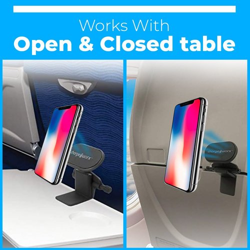 ChargeWorx Airplane Magnetic Phone Mount, 360 Degree Rotation Universal in-Flight Airplane Tray Table Phone Holder Mount