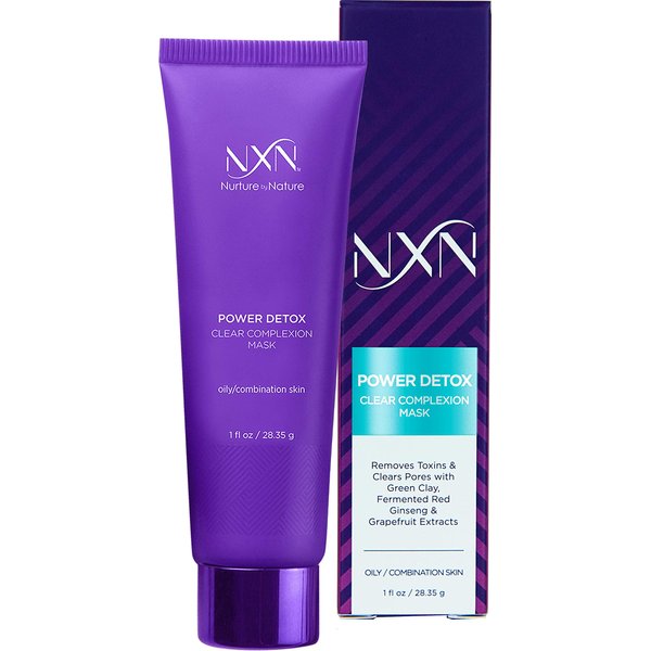 NXN Kaolin Clay Detoxifying Face Mask with Licorice Root & Grapeseed Oil for Oily/Combination Skin 1.0 Fl Oz