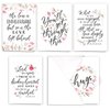Floral Typography Sympathy Card Pack / 25 Condolences Card Set / 5 Script Designs / 5" x 7" Thinking Of You Greeting Cards/Made In The USA