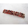 2 1/3 inch multi-color crystal rhinestone alligator hair clip barrette (Primary color: Red)