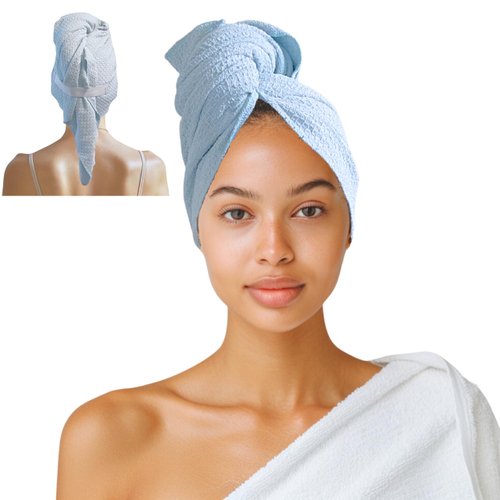 Cleans Scalp Hair Towel, Reduces Dandruff & Oily Scalp, Woven with Copper, Lilydew Hair Wrap Aire, 1pc, Light & Absorbent Microfiber, Anti-Frizz
