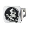 FANMATS 15085 Florida State Seminoles Chrome Metal Hitch Cover with Chrome Metal 3D Emblem