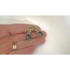 Generic Small shiny gold metal triangle arc hair claw clip with crystals (Primary color: Clear), 1 Count (Pack of 1)