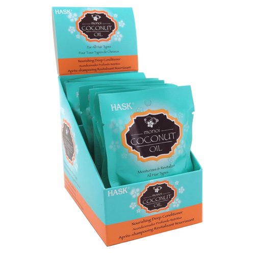 Hask Pks Monoi Coconut Oil Deep Conditioner (12 Pieces) Disply