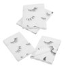 PRASNE Lashing Dental Bibs Disposable Pack of 50, Lash Pillow Cover of Lash Supplies, White 3-Ply Paper Poly Waterproof Towels, 13” x 18”, Black Eyelash Printed