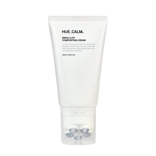 Huecalm Birch V-Shape Comforting Cream, Wrinkle Improvement, Lift and Firm All-in-One Gua Sha + Massage Cream, 4.05 F Oz, Vegan, Korean Skincare