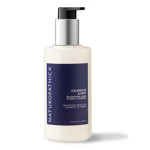 Naturopathica Calendula & Mint Nourishing Hand & Body Cleanser, Moisturizing Body Wash and Foaming Hand Soap, Body Wash for Men and Women, 8.4 fl oz