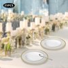 Clear Charger Plates Set, 25 PCS Round Serving Tray, 12in Reusable Serving Tray, Wedding Decoration Serving Tray, Patterned Snack Tray, Embossed Serving Tray for Table Dinner Kitchen Party Decoration
