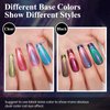 MIZHSE 9D Cat Eye Gel Nail Polish: Magnetic Gel Polish Set 10ml 6 Colors with 2 Magnet Sticks, Chameleon Magic Galaxy Shiny Effect Cateye Nail Gel Soak off Nail Art Gift for Ladies