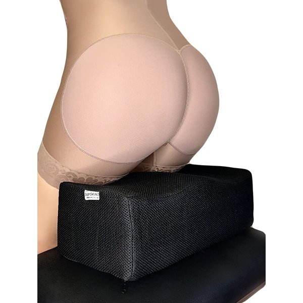 SexySkinz Brazilian Butt Lift Pillow After Surgery - Dr. Approved BBL Recovery Pillow for Post-Op Sitting + Cover Drawstring Bag | Comfortable & Easy to Carry for Home, Travel & Work