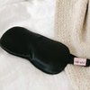 Kitsch Eye Mask for Sleeping, Lavender Softer Than Silk Sleep Mask, Satin Eyemask for Sleeping, Light Blocking & Stylish Eye Cover, Night Eye Pillow Mask, Travel Sleeping Mask for Women & Men (Black)