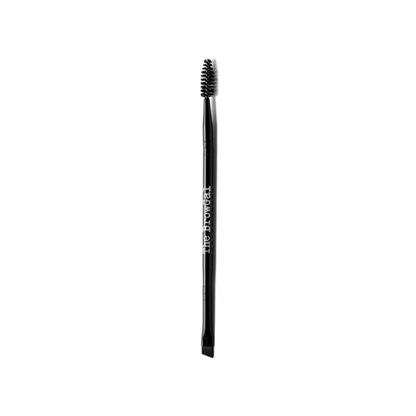 The BrowGal - 2 in 1, Double Head Angled Eyebrow Brush with Spoolie Brush - for Eye Makeup, Eyeshadow, Eyebrow, Eyeliner - Vegan & Cruelty-Free, Grooming Shaping & Defining Makeup Tool – 6.6 In, Black