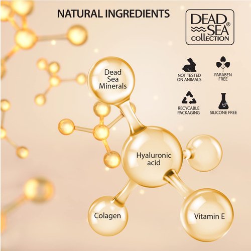 Dead Sea Collection Anti-Wrinkle Day Cream for Face with Hyaluronic Acid - Anti Aging - Skin Care with Sea Minerals - Nourishing, Moisturizer, Hydrating and Smoothing Face Cream (1.69 fl.oz)