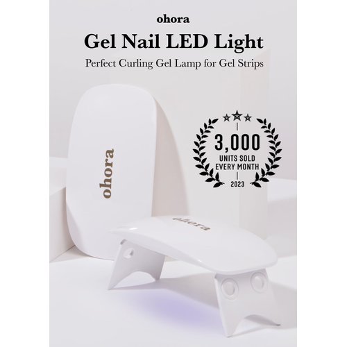 ohora LED Gel Lamp for Gel Nail Strips 6W Max, 2 Timers (45s / 60s), Portable Lamp for Curing Gel Nail Art, Polish, Stickers and Strips