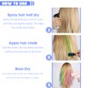Hair Chalk for Kids Girls, Black White Temporary Hair Color Dye, Washable Hair Chalk Comb - Kids Hair Dye Makeup For Party Halloween Christmas Birthday Cosplay Festivals