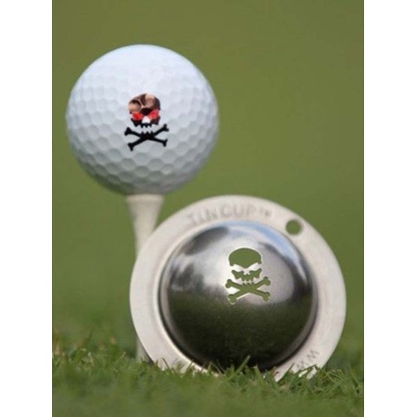 Tin Cup Golf Ball Custom Marker Alignment Tool (Jolly Roger)