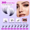 Yinaber Lash Clusters 280pcs Individual Lashes Cluster Natural DIY Eyelash Extension Lash Clusters 30D 8-16mm Mix D Curl Eyelash Clusters Extensions for Self (30D-0.07D-8-16Mix)
