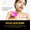 Rogue N Raw Kojic Acid Soap – Pure Turmeric Soap Bar for Face & Body, Brightening Skin Lavender Soap with Vitamin C and E, 2 Pack Turmeric Face Wash 100G - for all Skin Types