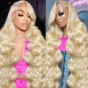 Resore 210% Density 613 Lace Front Wig Human Hair 13x6 Body Wave Blonde Lace Front Wigs Human Hair 28 Inch Full & Thick 613 HD Lace Frontal Wig Human Hair Pre Plucked with Baby Hair for Women305±10g
