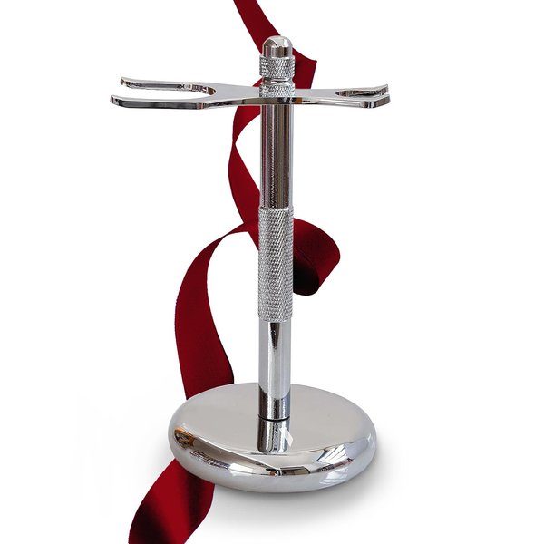 Bevel Safety Razor & Shaving Brush Display Stand with Non Slip Base, Dual Shave Stand Designed to Prevent Water Damage, Improve Hygiene and Protect Shaving Kit