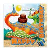 Treasures Gifted Boy Dinosaur Napkins 6.5 Inch - Pack of 16 Dinosaur Dinner Napkins for Kids - Dinosaur Party Decorations - Dinosaur Birthday Party Supplies - Dinosaur Party Supplies