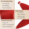Pre Stretched Braiding Hair Long Braid 24 Inch 3 Packs Braiding Hair Extensions Professional Synthetic Fiber Crochet Twist Braids (Red, 24Inch (Pack of 3))