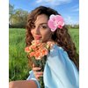 3Pcs Hawaiian Flower Hair Clip for Women Butterfly Orchid Hair Barrettes Flower Hair Clips with Pearl Summer Artificial Flowers Hair Clips for Beach, Bridal Hair Accessories (White+Pink+Purple)