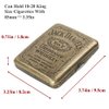 Cigarette Case Box Metal Retro 85mm King Size (18-20 Capacity) Sturdy Double Sided Spring Clip Open Pocket Holder Vintage Golden
