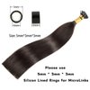 I Tip Human Hair Extensions,Real Hair I-Tip Extensions Keratin Bond Hair Extensions,100g 1g/Strand 20inches #2 Dark Brown Human Hair I Tip Extensions for Women
