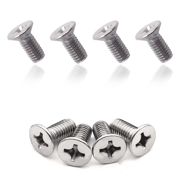 4pcs Stainless Steel Brake Disc Rotor Screws 93600-06014-0H- Compatible With Honda, Acura, Hyundai and Kia Models, Stainless Steel Retaining Screws for Front and Rear
