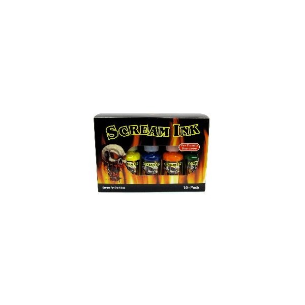 Scream Tattoo Ink 10-pack Set 1-oz Bottles -Tattoo Supplies-