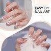 GAOY White Swirl Gel Nail Polish Art Liner, 8ml Classic Colors for Nail Paint Design with Thin Brush DIY French Manicure and Pedicure at Home