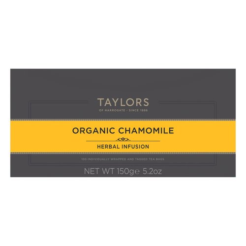 Taylors of Harrogate Organic Chamomile Herbal Tea, 100 Teabags