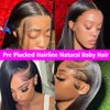 Panse Hair Lace Front Wigs Human Hair Straight 13x4 HD Transparent Lace Frontal Human Hair Wigs Pre Plucked with Baby Hair 180% Density (22inch)