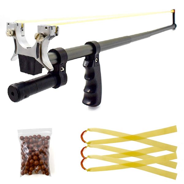 Piaoyu Telescopic Slingshot, with High-Power Rubber Band and 100g Mud Pill, Stainless Steel Outdoor Hunting Catapult Equipment