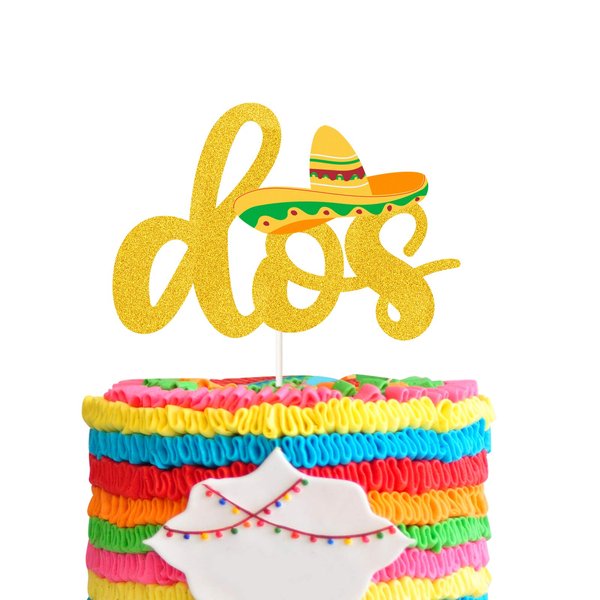 Dos Fiesta Cake Toppers , Cince de Mayo Party Decor,Taco Twosday Birthday.Second Birthday Decoration Supplies