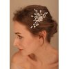 Denifery Bride Wedding Hair Comb Crystal Hair Piece Silver Pearl Headpiece Bridal Hair Accessories for Women and Girls