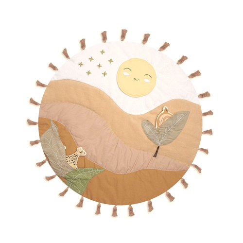 Crane Baby Activity Mat, Interactive Infant and Baby Playmat for Boys and Girls, Desert Sunset, 36” x 36”